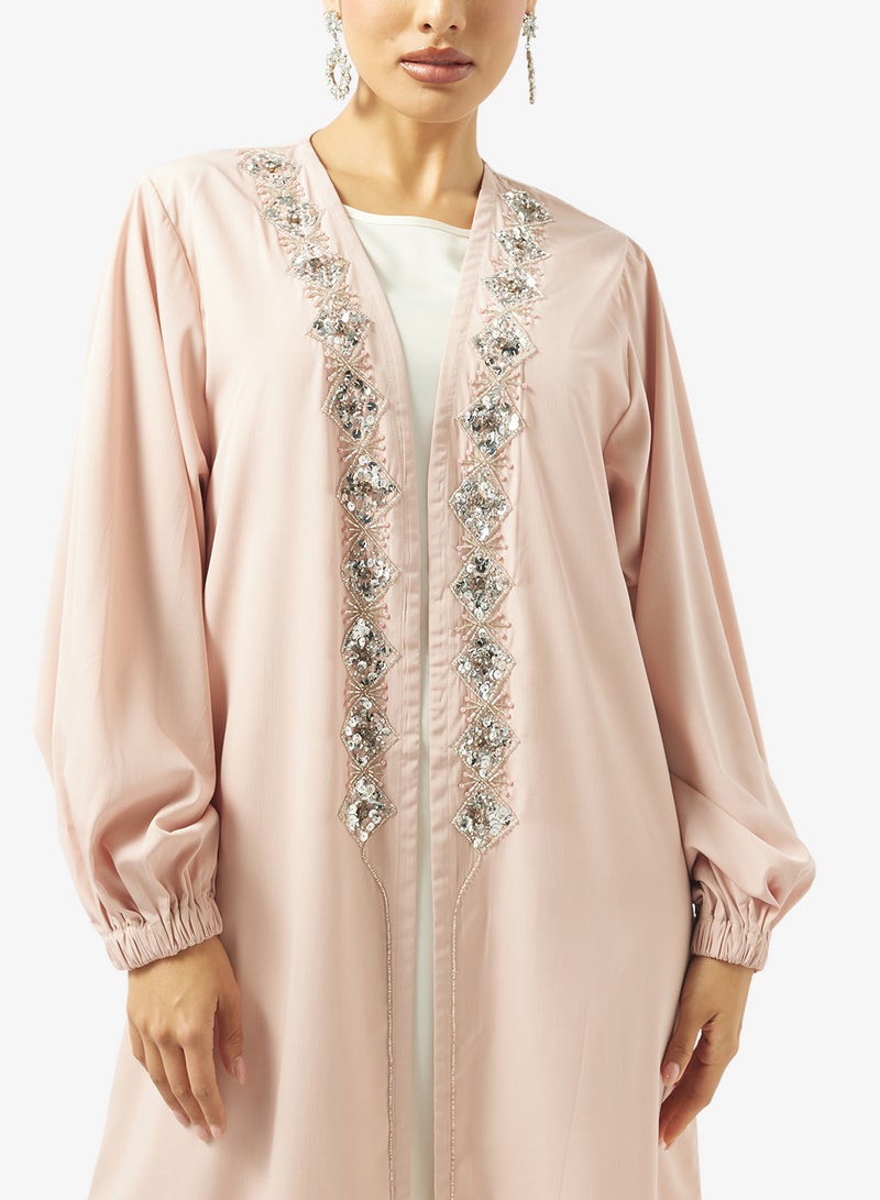 Khizana Embellished Abaya With Sheila - Image 3
